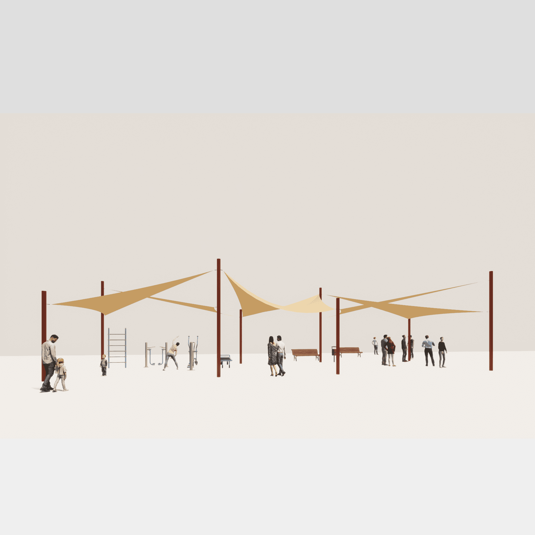 Grupo Toldos 10x10 m - playplaza.uy