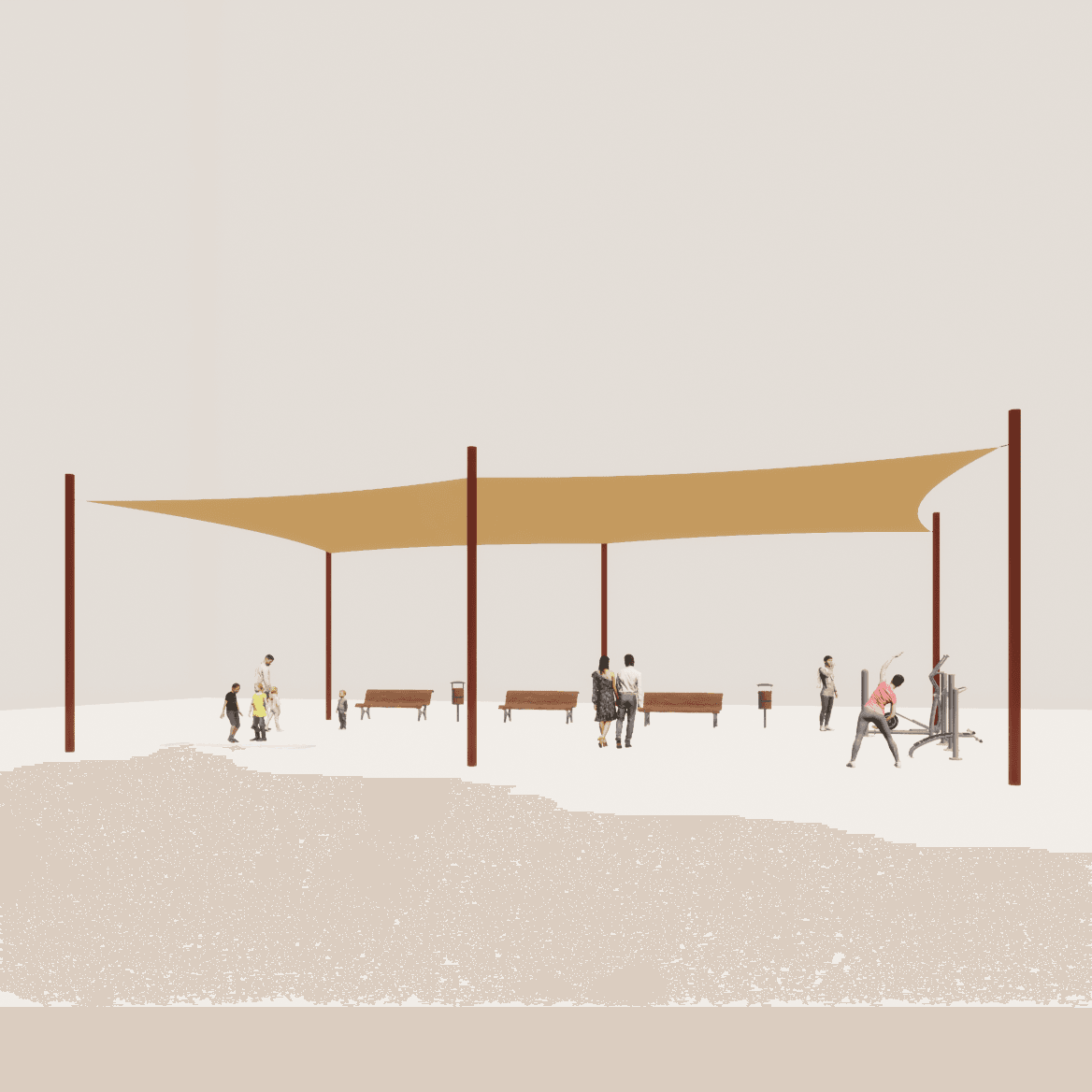 Toldo Vela 10x10 m - playplaza.uy